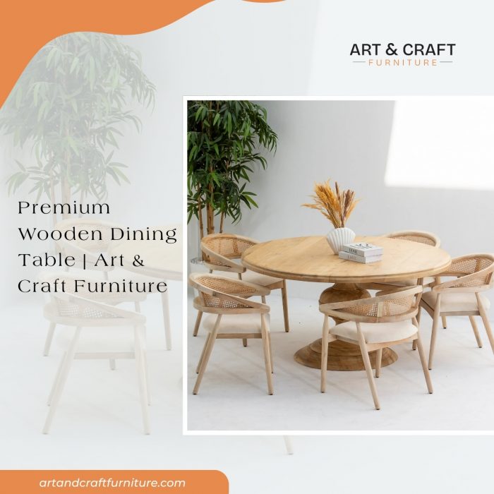 Premium Wooden Dining Table | Art & Craft Furniture