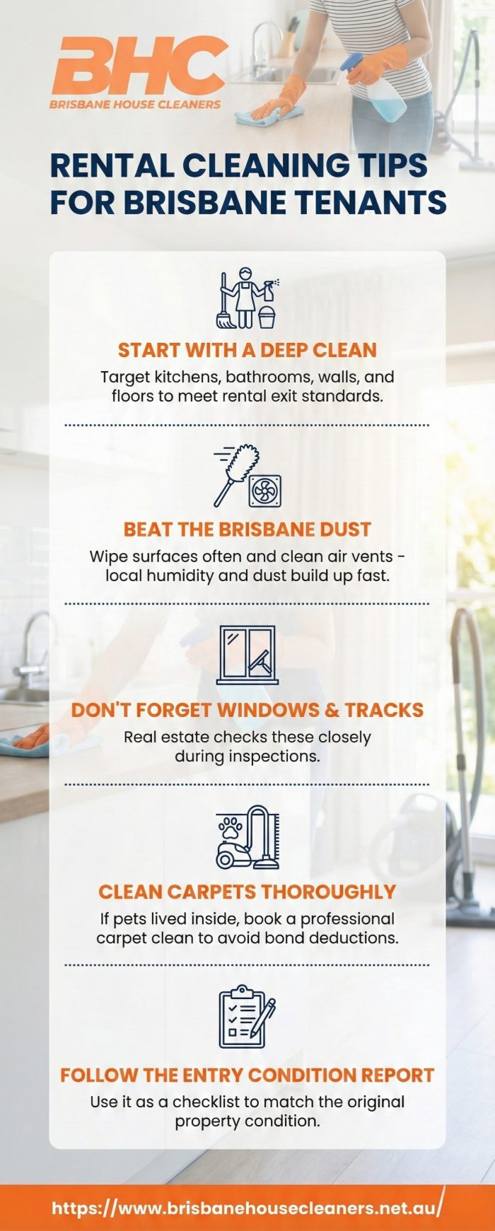 Rental Cleaning Tips for Brisbane Tenants