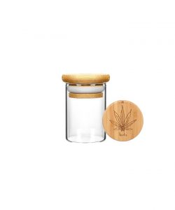 1oz Wood Lid Suction Glass Jars﻿