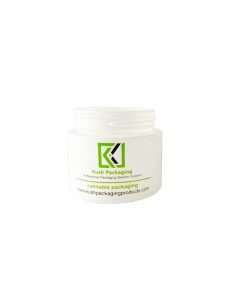 2oz child resistant matte white glass jars