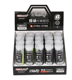 Black Push Erasable Refill with Erasable Pen and Erasable Stick