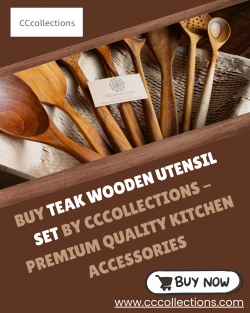 Sustainable Teak Wooden Utensil Set for Home Chefs