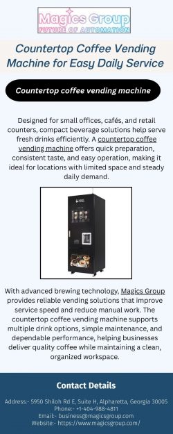 Countertop Coffee Vending Machine for Easy Daily Service