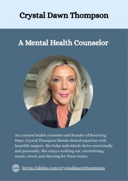 Crystal Dawn Thompson – A Mental Health Counselor