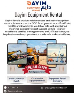 Equipment Rental Dammam | Reliable Machines for Every Project