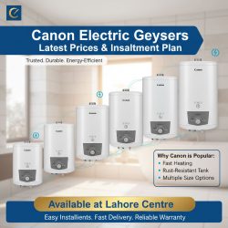 Canon Electric Geyser Prices in Pakistan | 10L, 15L, 30L, 40L & 60L Models at Lahore Centre