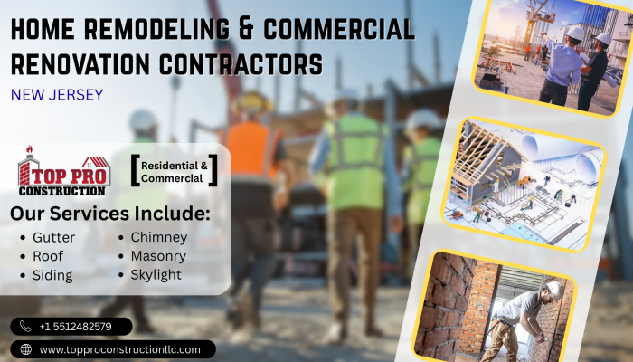 Remodel Your Home and Office with Certified Contractors in NJ