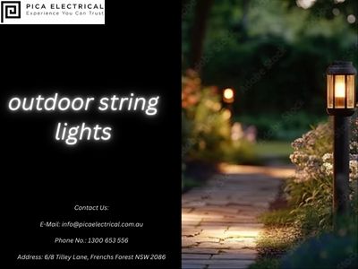 Outdoor String Lights by Pica Electrical
