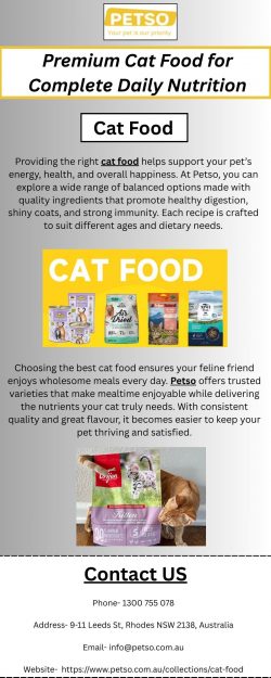 Premium Cat Food for Complete Daily Nutrition