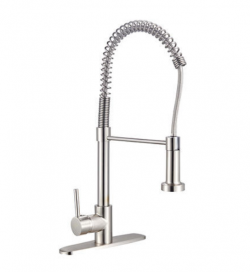 Spring Pull-Out Stainless Steel Kitchen Basin Mixer Tap