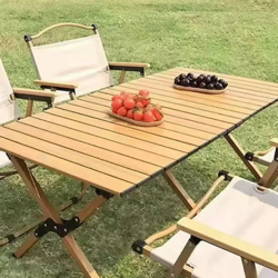 Portable Foldable Wooden Patio Camping Table