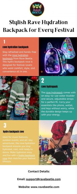 Stylish Rave Hydration Backpack for Every Festival