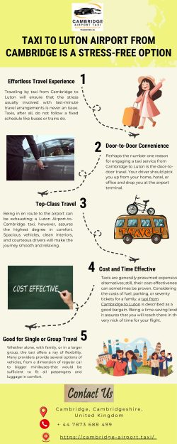 Taxi To Luton Airport From Cambridge Is A Stress-free Option