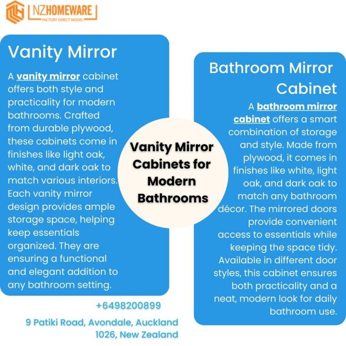 Vanity Mirror Cabinets for Modern Bathrooms