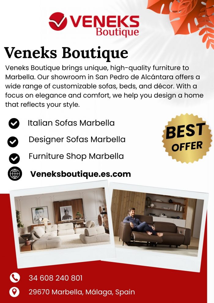 Italian Sofas in Marbella – Veneks Boutique