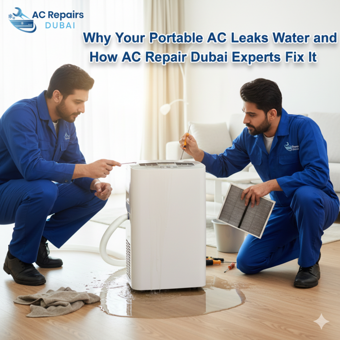 Why Your Portable AC Leaks Water and How AC Repair Dubai Experts Fix It