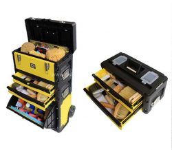 Decorative Paint Toolsbox with Removable Tray