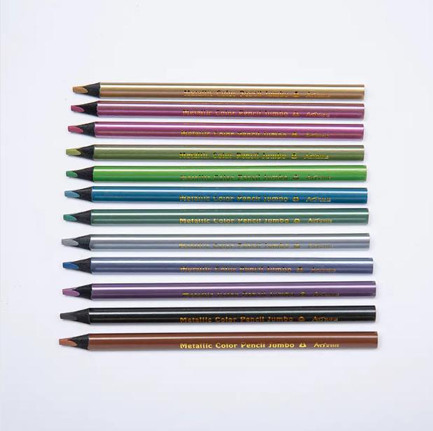 Jumbo Triangular Metallic Colored Pencils