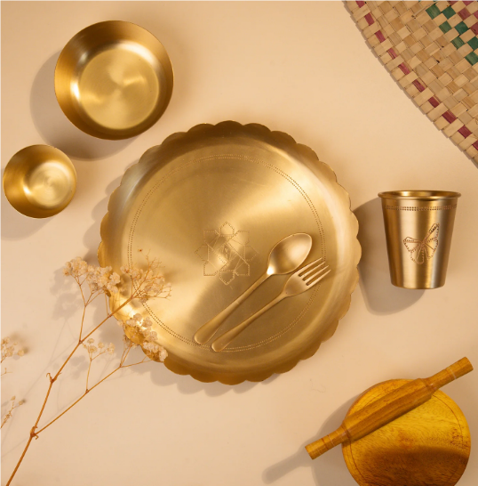 Best Brass Dining Set for Babies | Baby Forest