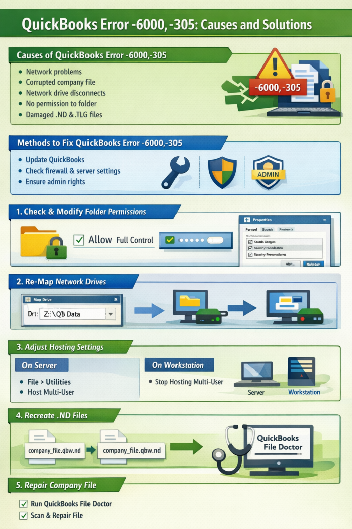 How to Fix QuickBooks Error 6000, 305?