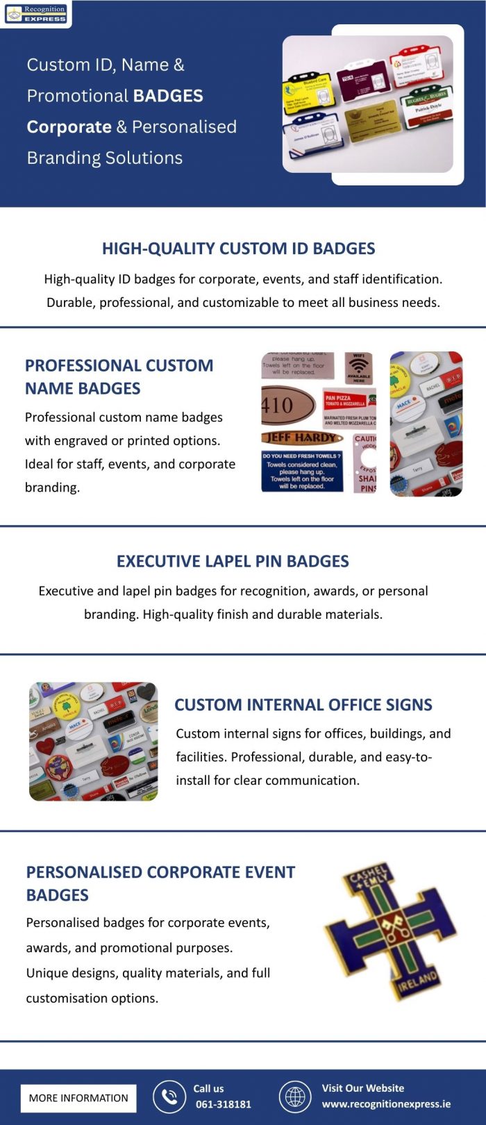Custom ID, Name & Promotional Badges | Corporate & Personalised Branding Solutions