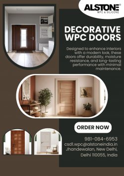 Decorative WPC Doors with Premium Finish and All-Weather Stability