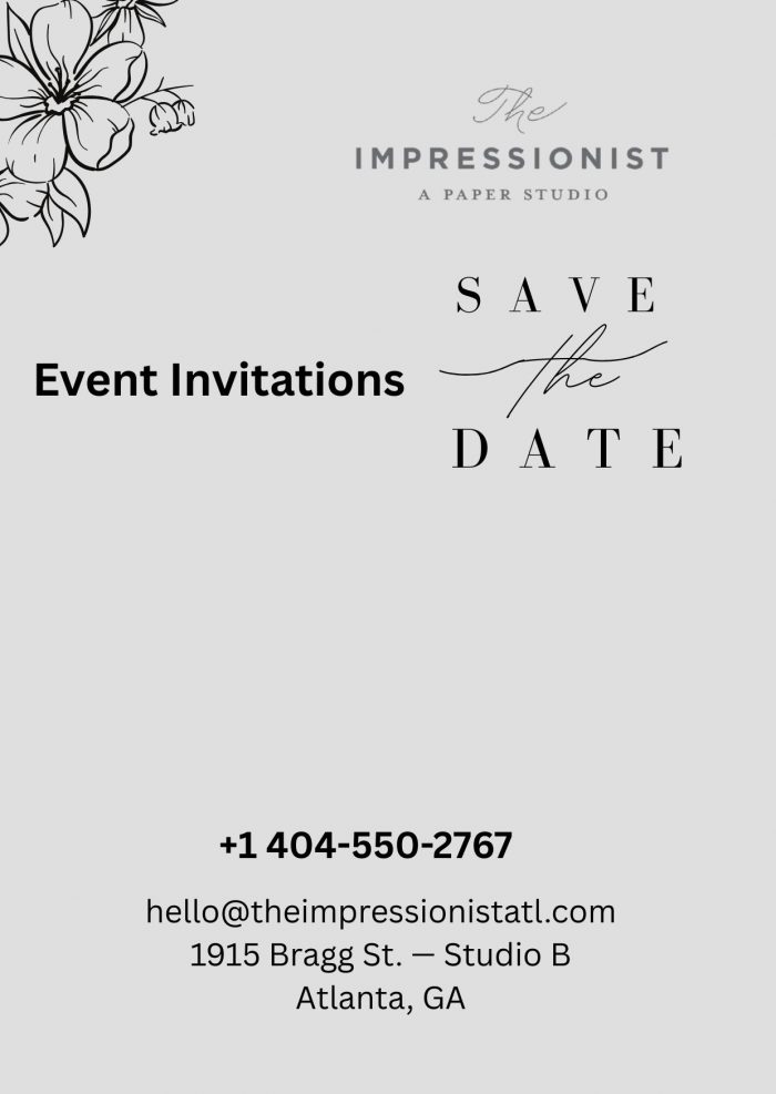 Custom Letterpress Event Invitations in Atlanta