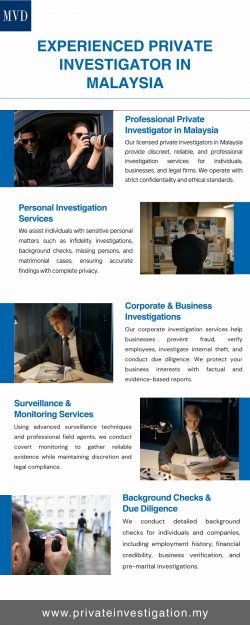 Experienced Private Investigator in Malaysia