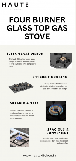 Four Burner Glass Top Gas Stove – Style Meets Performance