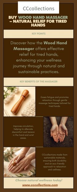 Wood Hand Massager for Self Care Wellness