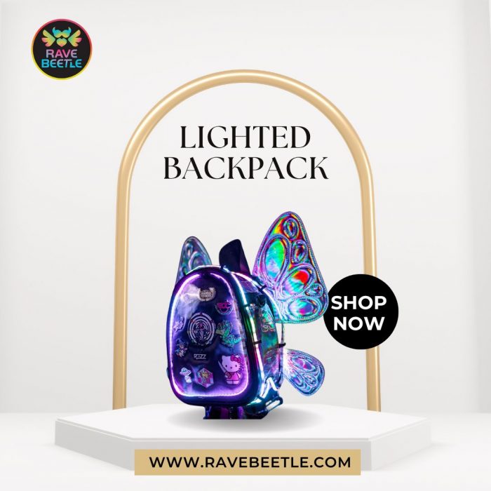 Lighted Backpack for Festivals, Travel & Everyday Use