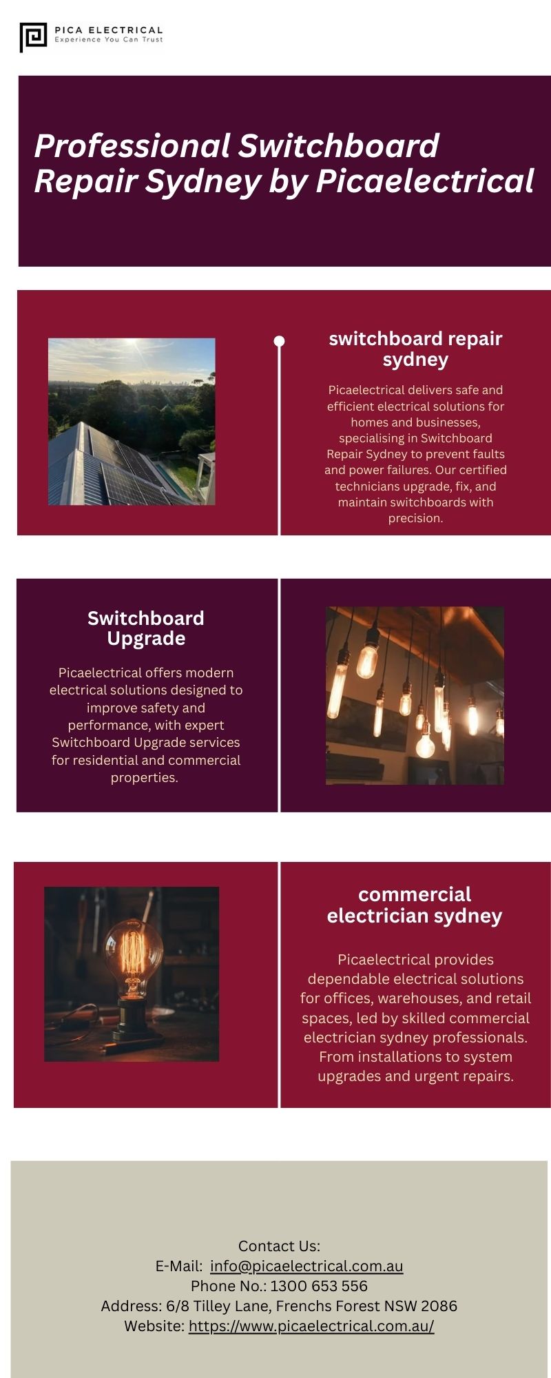 Professional Switchboard Repair Sydney by Picaelectrical