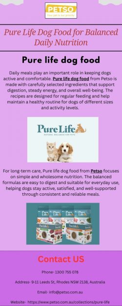 Pure Life Dog Food for Balanced Daily Nutrition