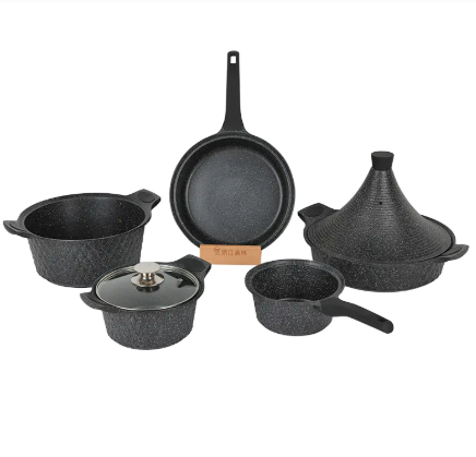 Non-Stick Lightweight Aluminum Pot Set for Everyday Cooking Needs