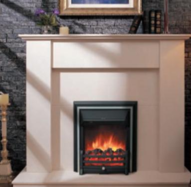 Natural Marble Mantel, Freestanding Fireplace