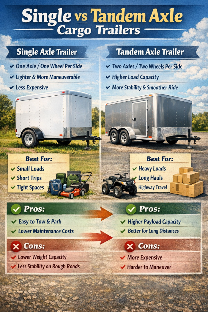 Single vs Tandem Axle Cargo Trailers
