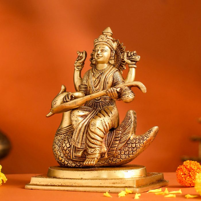 Buy Premium Saraswati Maa Murti Online at Vedansh Craft
