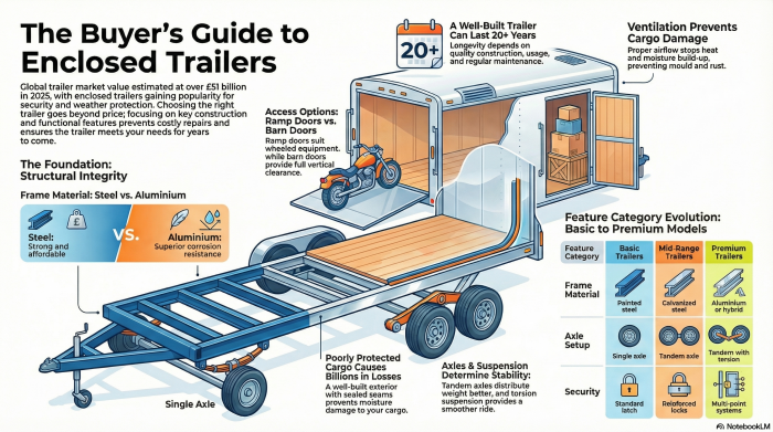 Top 10 Enclosed Trailer Features to Look for Before Buying