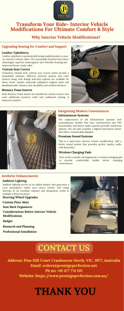 Transform Your Ride- Interior Vehicle Modifications For Ultimate Comfort & Style