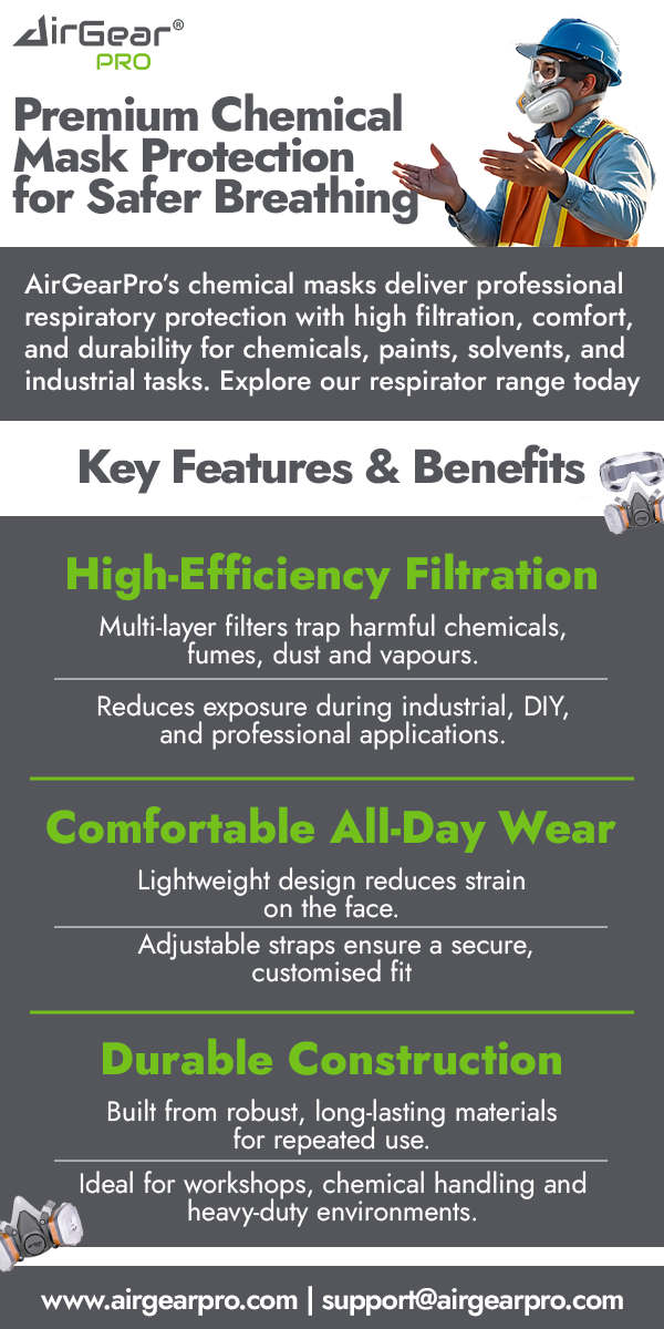 ❖ Premium Chemical Mask Protection for Safer Breathing