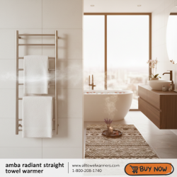 Amba Radiant Straight Hardwired & Plug-In Towel Warmer