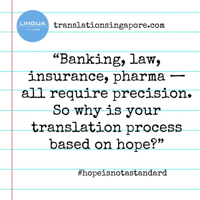 Banking, law, insurance, pharma — all require precision