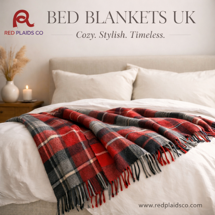 Premium Bed Blankets UK Crafted In Lambswool For Timeless Comfort
