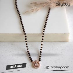 Buy Upakarna Pear Stone Mangalsutra Necklace by Zillybuy