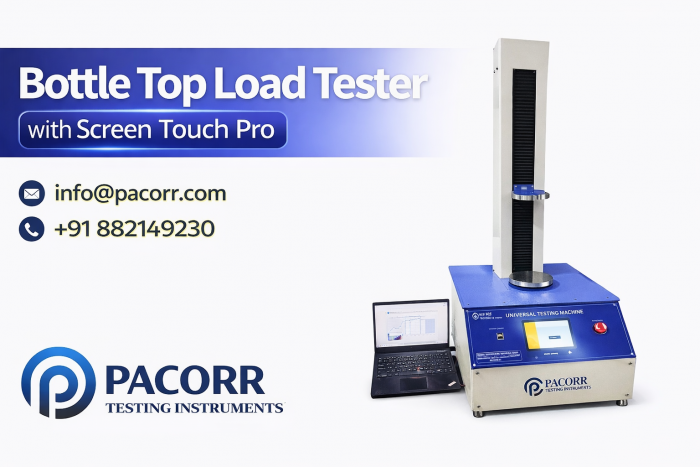 Bottle Top Load Tester with Screen Touch Pro for Packaging Quality Testing