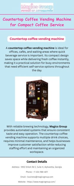 Countertop Coffee Vending Machine for Compact Coffee Service