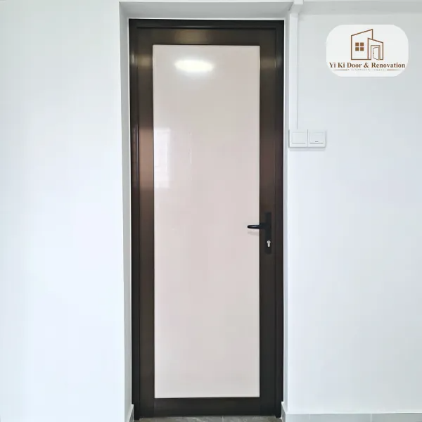 Bathroom Door Aluminum Frame Swing Door for Modern Bathrooms