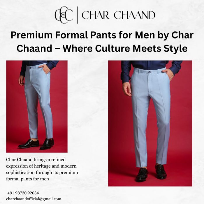 Premium Formal Pants for Men by Char Chaand – Where Culture Meets Style