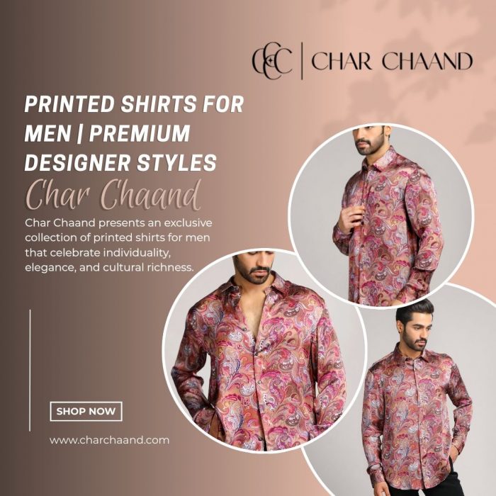 Printed Shirts for Men | Premium Designer Styles by Char Chaand