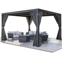Waterproof Aluminium Alloy Pavilion‌ With Slat Roof
